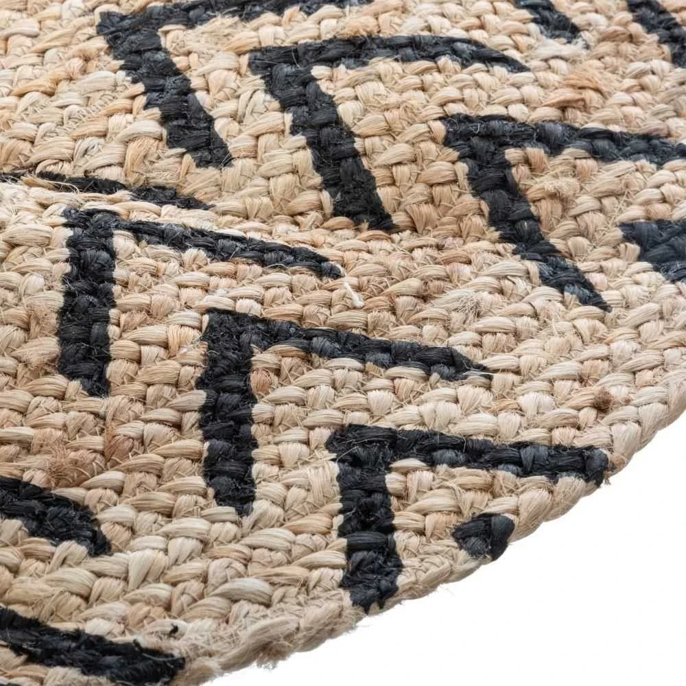 Atmosphera Carpet Apvalus džiuto kilimas, Ø 120 cm, geometrinis raštas
