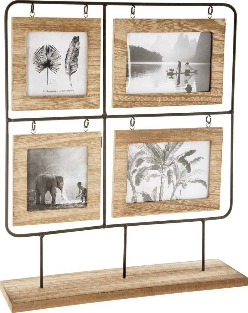 Nuotraukų rėmelis Atmosphera Frame Medinis rėmas 4 paveikslams, stovimas rėmas - mini galerija 42 x 36 cm