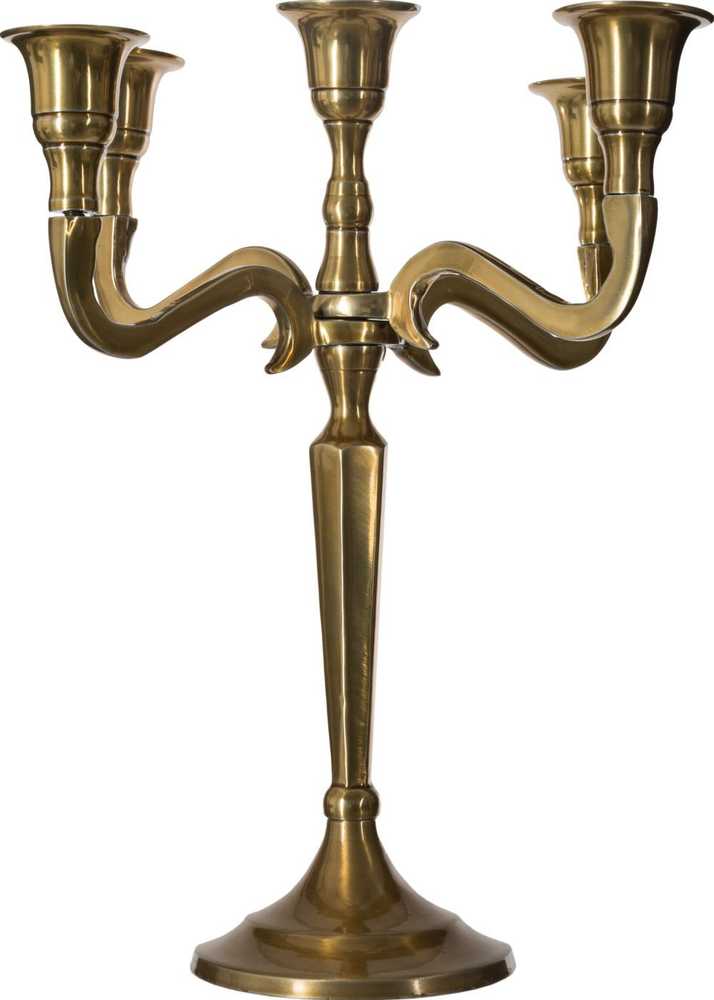 Žvakidė 5 žvakėm t. aukso spalvos metalinė 22,5,22,5x28 cm Atmosphera 103425A