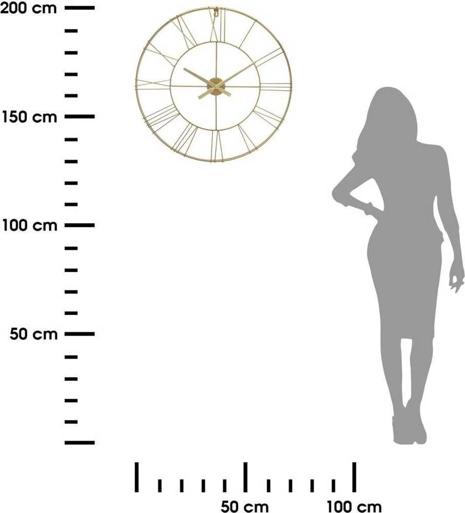 Atmosphera Apvalus sieninis laikrodis iš 3D metalo, Ø 70 cm, auksinis