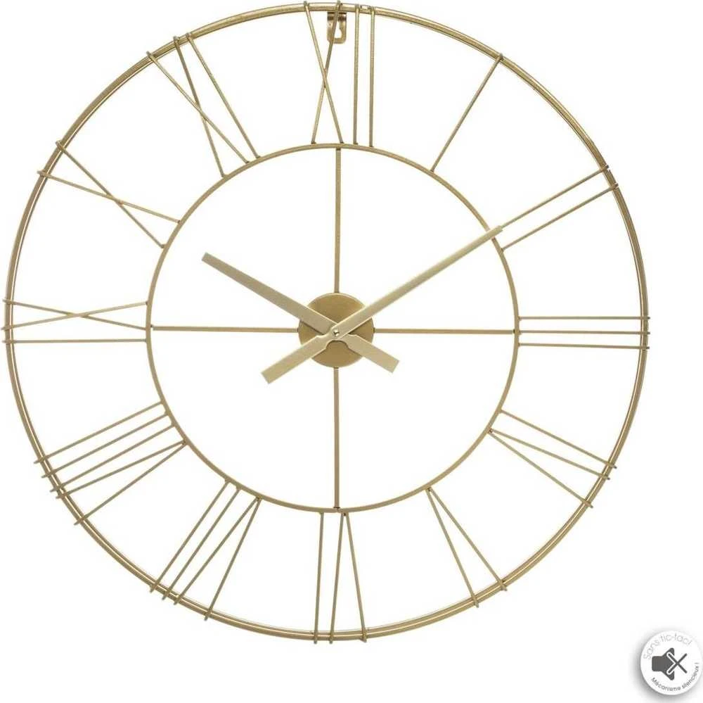 Atmosphera Apvalus sieninis laikrodis iš 3D metalo, Ø 70 cm, auksinis