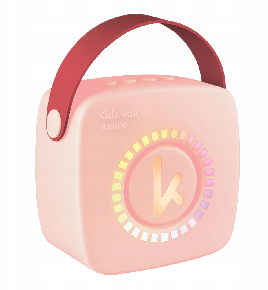 „Atmosphera“ „Bluetooth“ garsiakalbis su karaoke mikrofonu 2 viename vaikams, „Kiddoboo Kids Voice Junior“ / „Kbt3pnk“ / rožinis