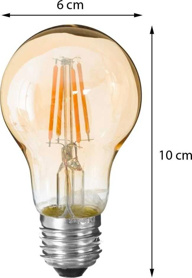 Atmosphera Style Dekoratyvinė LED lemputė gintaro atspalvio, energiją taupanti dizainerio stiliaus LED lempa