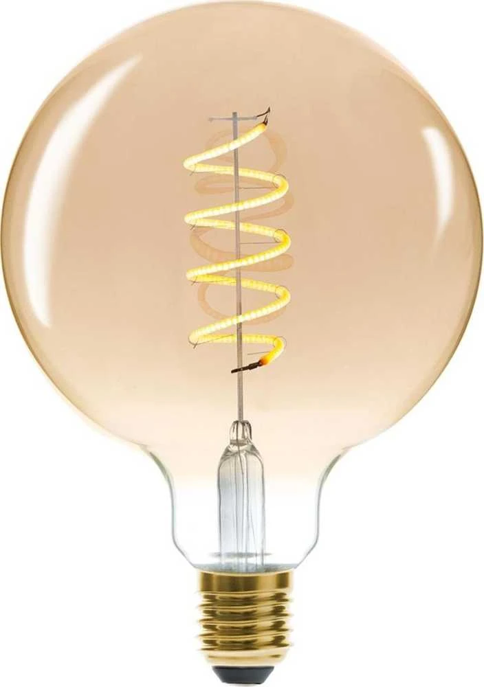 Atmosphera Dekoratyvinė LED lemputė SOFT ABER, G125 4W, gintaro spalva