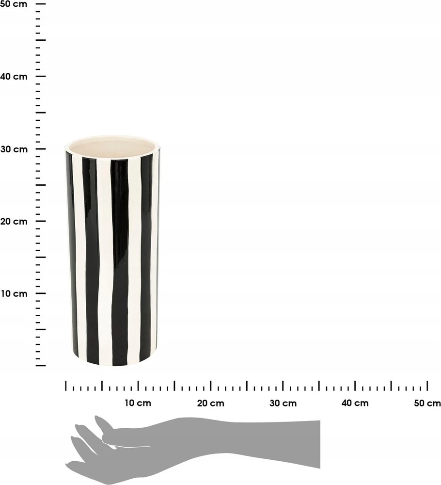 Vaza Atmosphera 204295, 30 cm, balta/juoda
