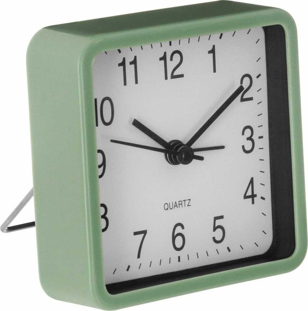 Atmosphera Quartz Tylus stalinis laikrodis miegamajam, kvarcinis žadintuvas, žalias