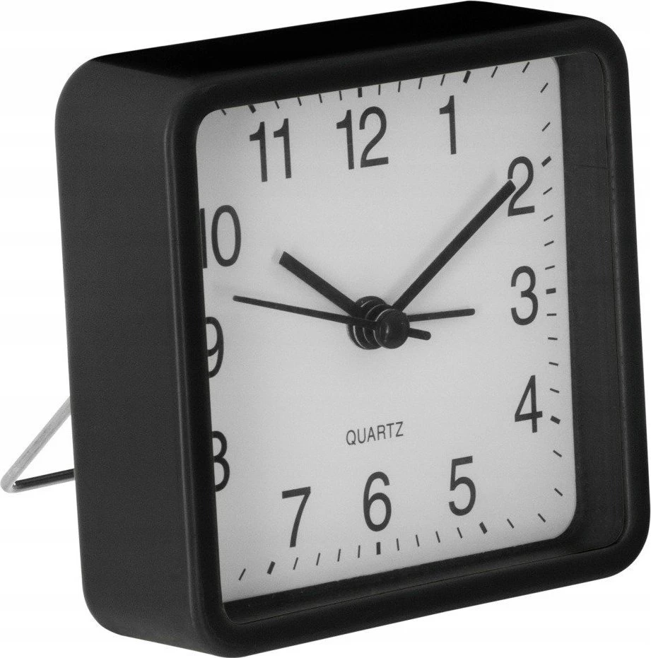 Atmosphera Tylus stalinis laikrodis miegamojo žadintuvui su QUARTZ mechanizmu juodas