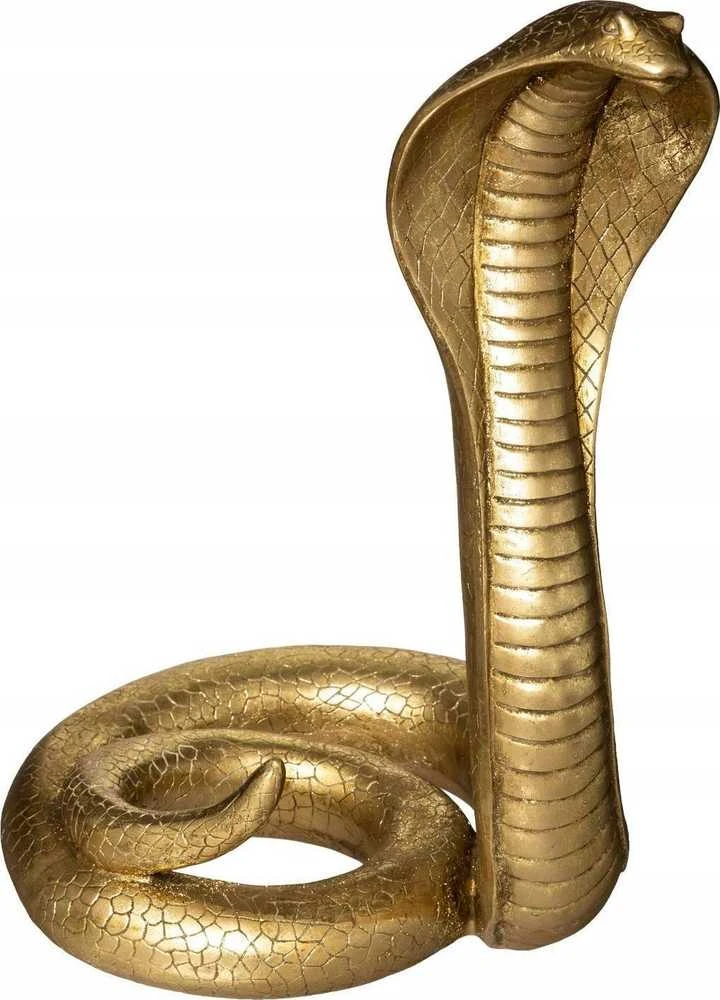 Atmosphera Dekoratyvinė polirezino figūrėlė COBRA, auksinė, 36 cm