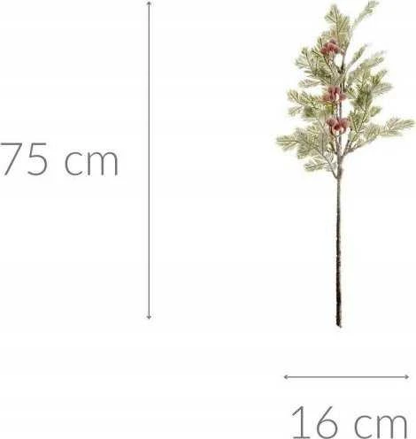 Dekoratyvinė šakelė su uogomis 75 cm