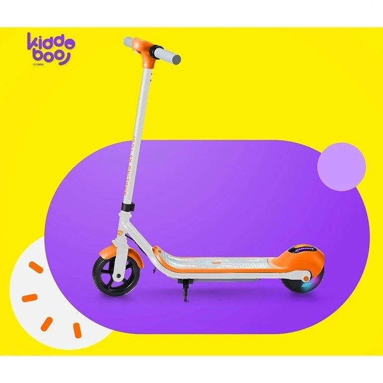„Atmosphera“ elektrinis paspirtukas, elektrinis paspirtukas vaikams, su LED lemputėmis, 10 km/h atstumas, 8 km, „Kiddoboo“ / „Kby2whi“ / „Y2“ / „Kiddorider“ / oranžinis