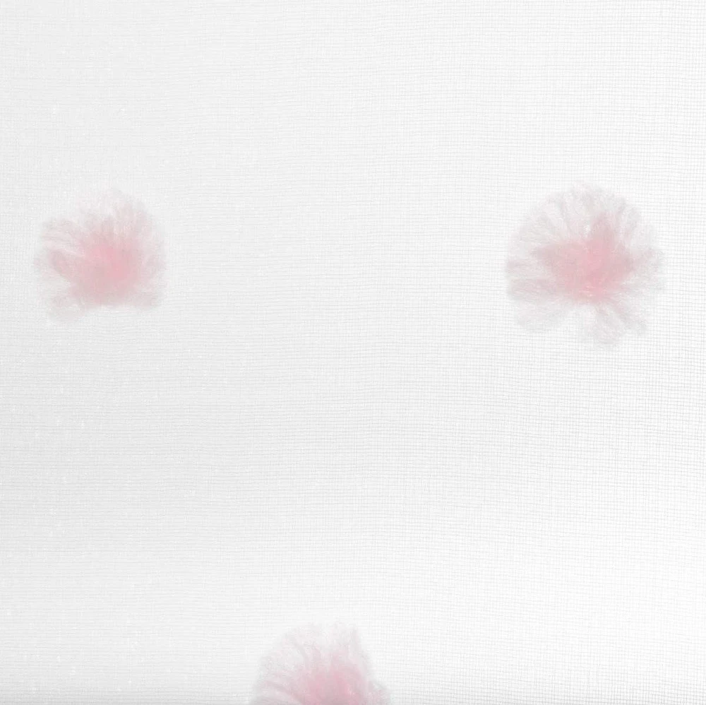 Atmosphera Rožinė Kūdikio kambario langas Serbentas su rožinėmis pompomis margintas, 140 x 240 cm