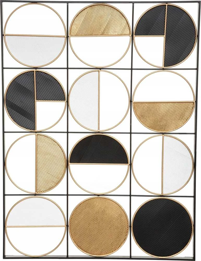 Atmosphera Geometrinė sienų apdaila iš metalo, 76 x 101 cm