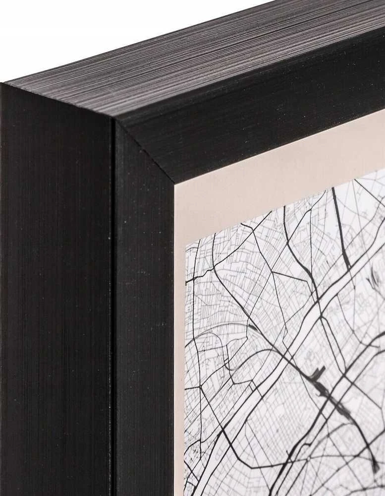 Atmosphera Įrėmintas plakatas miesto žemėlapis, 18 x 24 cm