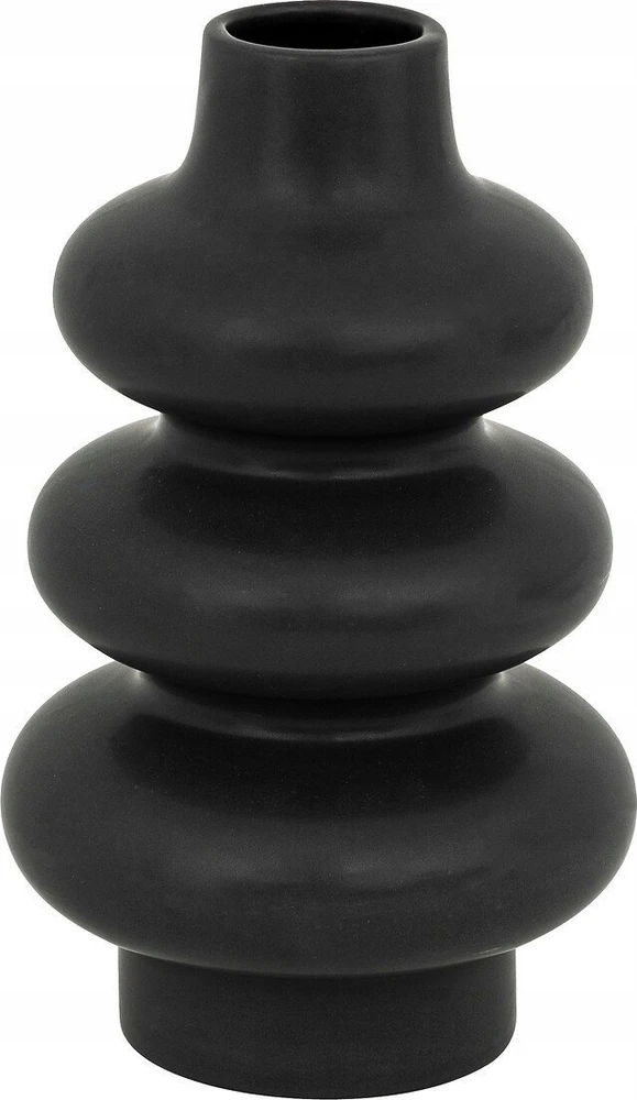 Atmosphera Juoda keraminė vaza CLOTHILDE, aukštis 25 cm