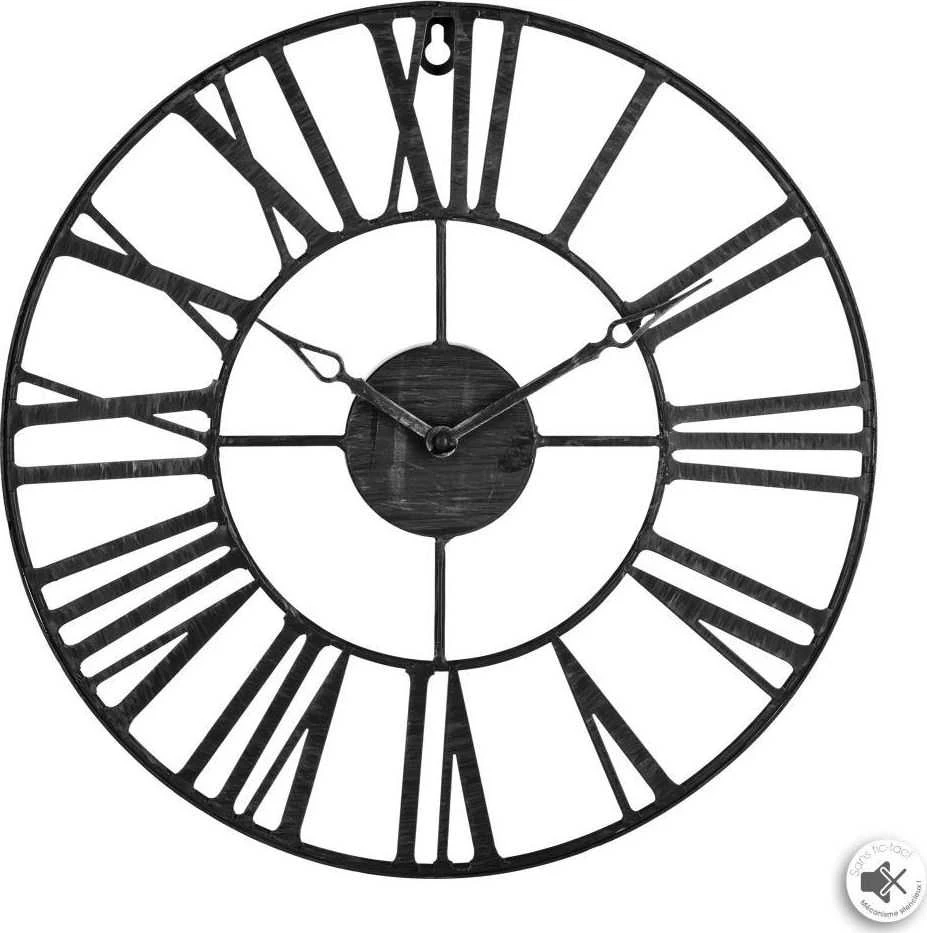 Atmosphera Metal sieninis laikrodis VINTAGE in juodos spalvos 36,5 cm
