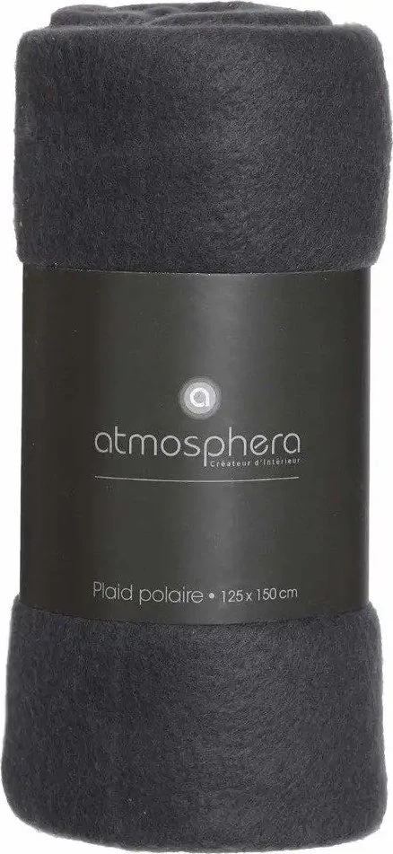 Atmosphera Fleece Minkšta juoda vilna antklodė, užvalkalas ant lovos, pledas ant lovos, pledas ant sofos, lovatiesė, antklodė, juoda antklodė, lovatiesė