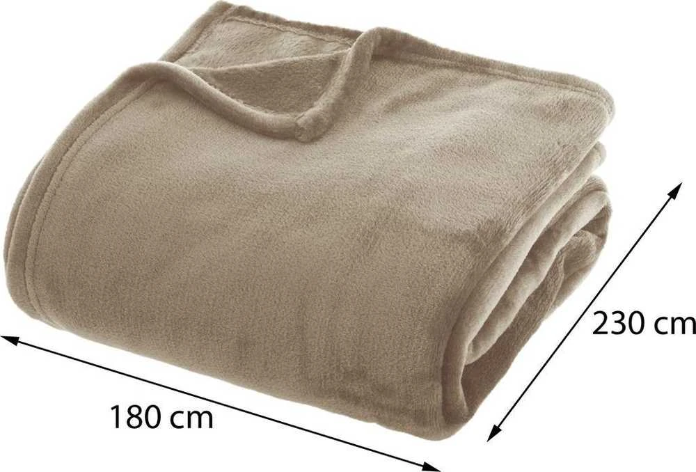 Atmosphera Fleece antklodė UNI 180 x 230 cm, smėlio spalvos