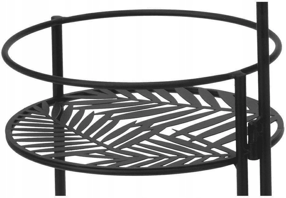 Atmosphera Gėlynas metalinis stovimas LAPAS, 3 gėlių pagrindai, 49 cm, juoda
