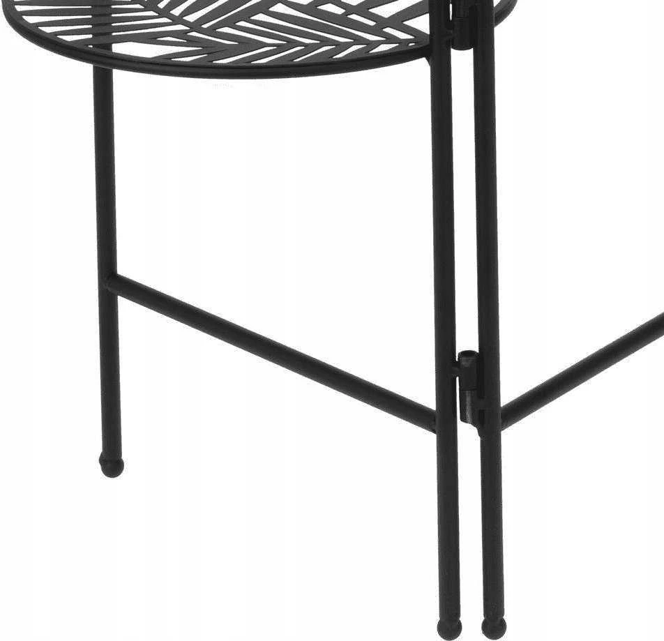Atmosphera Gėlynas metalinis stovimas LAPAS, 3 gėlių pagrindai, 49 cm, juoda