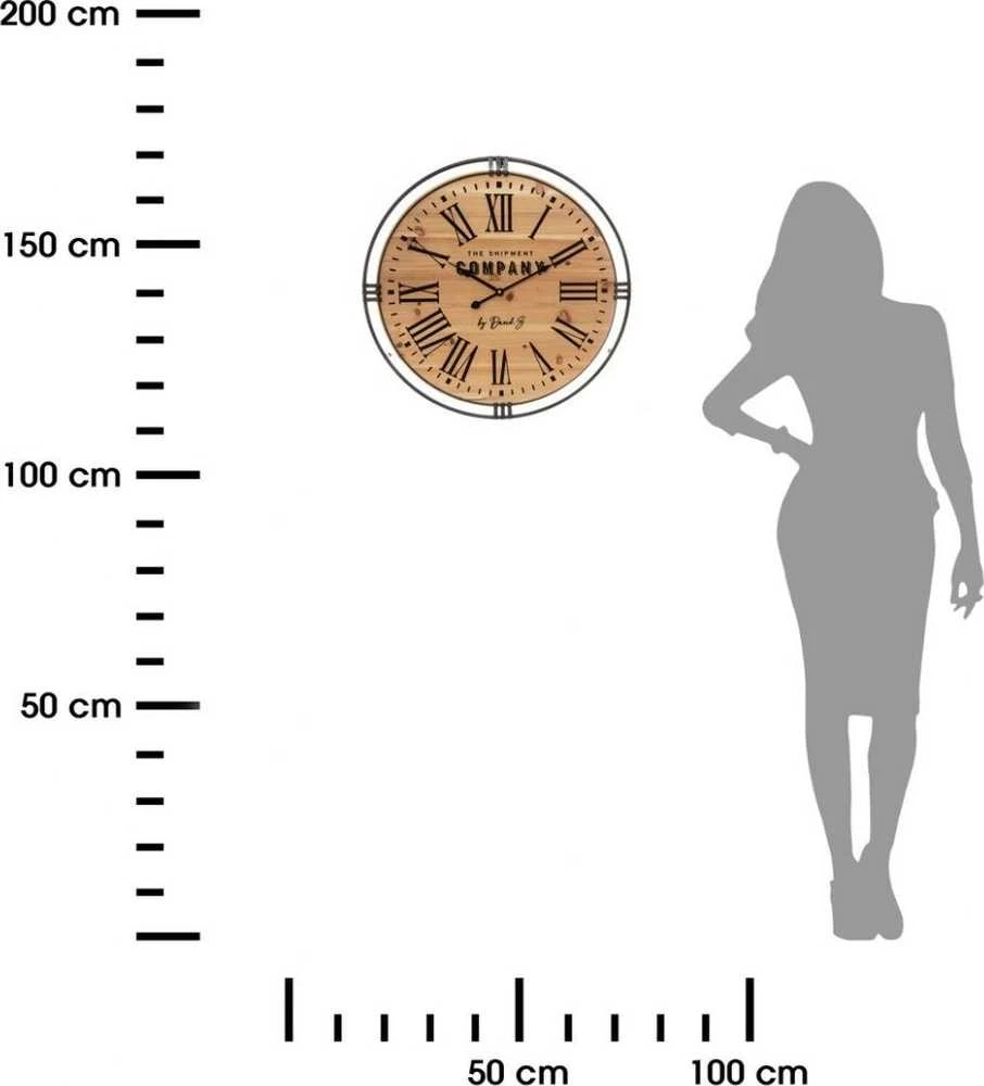 Atmosphera Round sieninis laikrodis COLONIAL, wooden, Ø 58 cm