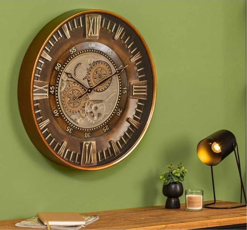 Atmosphera Retro stiliaus laikrodis su matomu YONI mechanizmu, Ø 59 cm