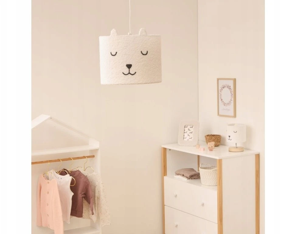 Atmosphera Lamp Lubinis šviestuvas vaikų kambariui TOXEY, meškiukas su ausytėmis, Ø 28 cm