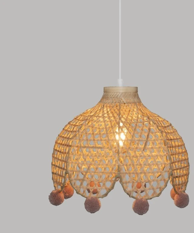 Atmosphera Lamp Lubinis šviestuvas CAMPAGNE, bambukas, Ø 28 cm