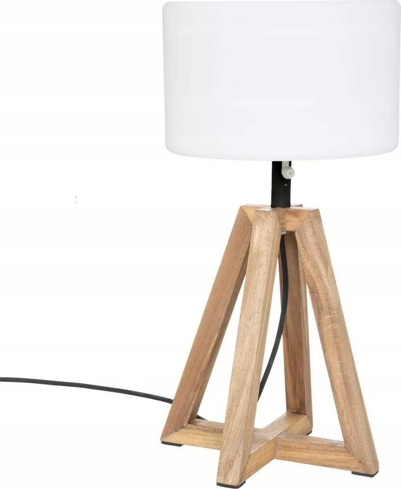 Atmosphera Lamp Matia terasinis šviestuvas, akacijos medžio rėmas, aukštis 58 cm