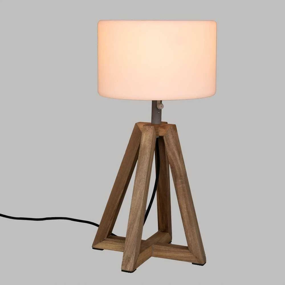 Atmosphera Lamp Matia terasinis šviestuvas, akacijos medžio rėmas, aukštis 58 cm