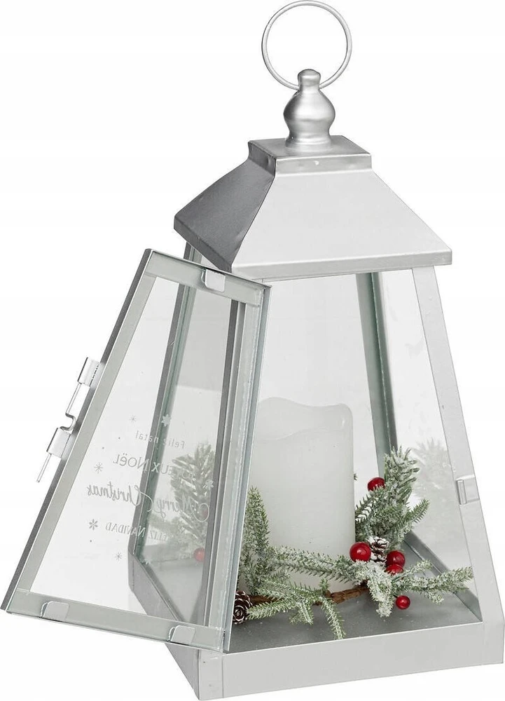 Atmosphera Metalinis žibintas su LED žvake, 32 x 17 cm