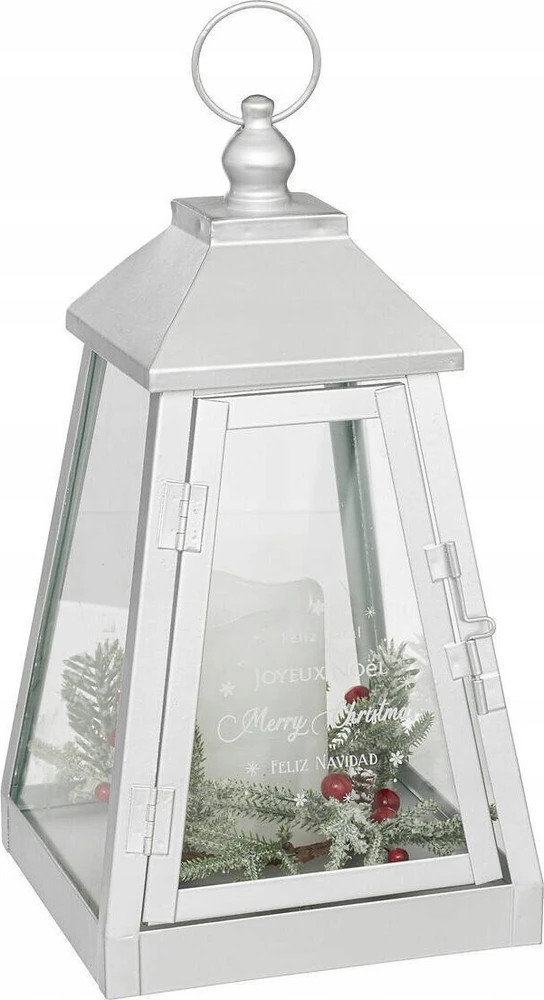 Atmosphera Metalinis žibintas su LED žvake, 32 x 17 cm
