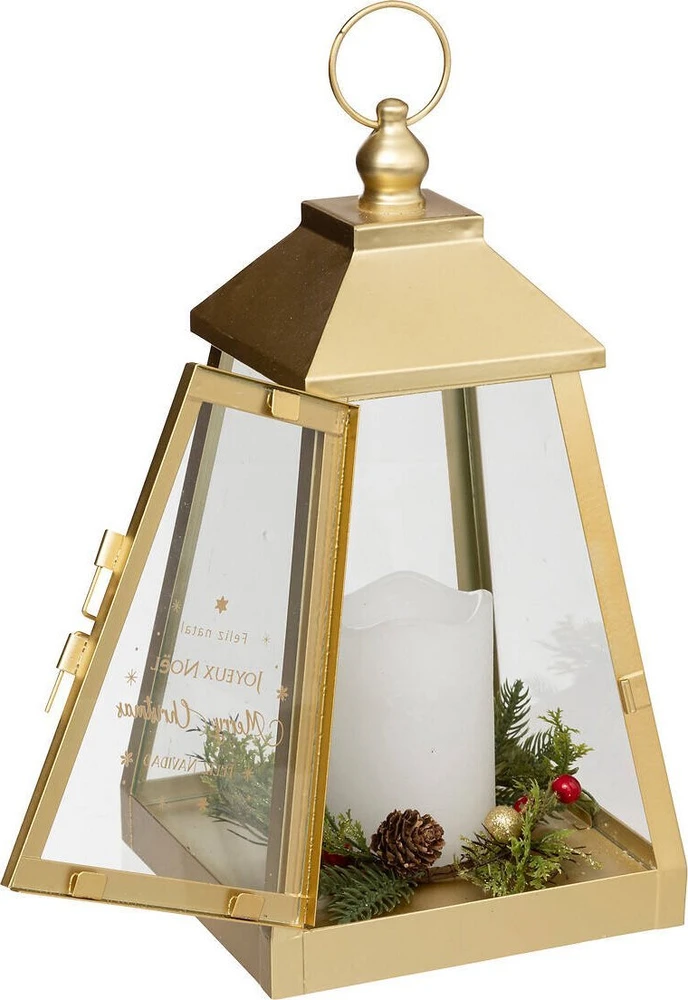 Atmosphera Metalinis žibintas su LED žvake, 32 x 17 cm