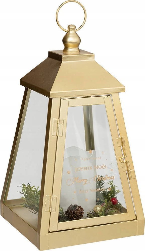 Atmosphera Metalinis žibintas su LED žvake, 32 x 17 cm