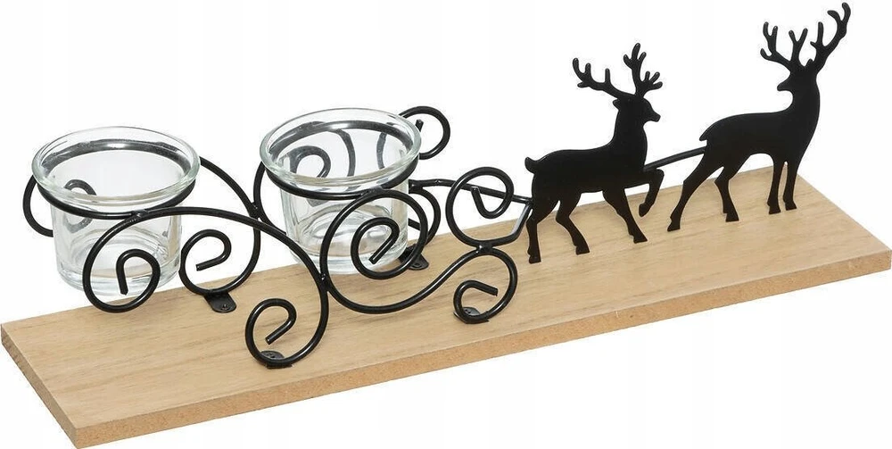 Atmosphera Metalinis arbatinės žvakės laikiklis, elnias, 45 cm