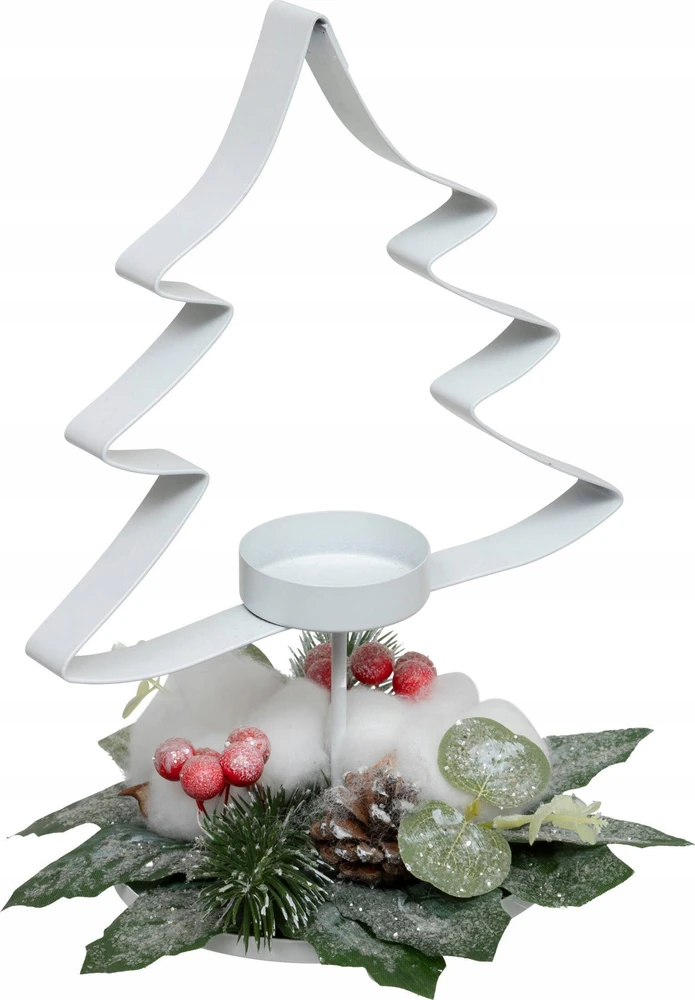 Atmosphera Metalinis eglutės formos žvakių laikiklis arbanei, 25 cm