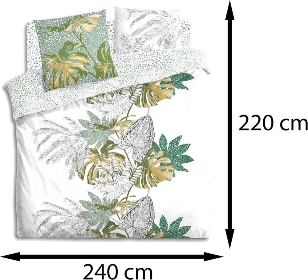 Atmosphera Cotton Medvilninis patalynės komplektas 2 asmenims MONSTERA, 240x220 cm