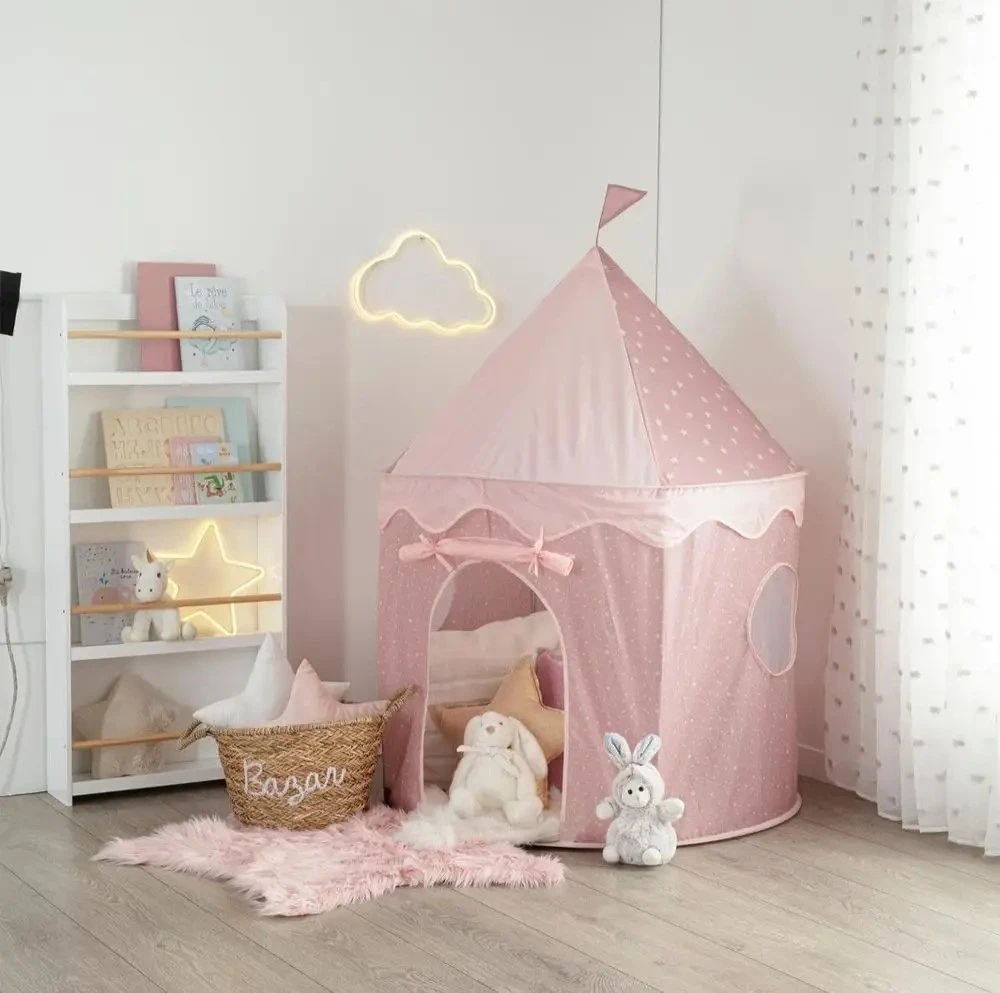 Atmosphera for kids Vaikiška palapinė, Ø 100 cm, poliesteris, rožinė