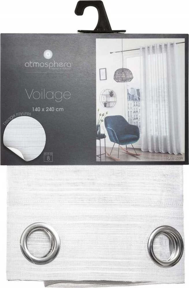 Atmosphera Style Skandinaviško stiliaus balta užuolaida, sukurta LOUIS
