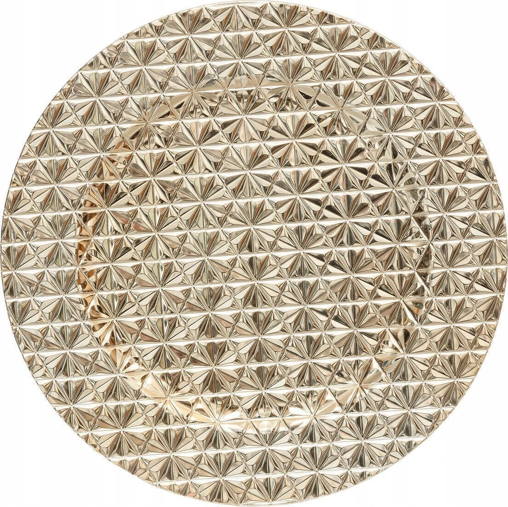 Atmosphera Lėkštinis kilimėlis su geometriniu raštu, auksinis, Ø 33 cm