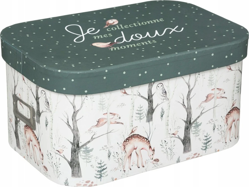 Atmosphera PIECES Dekoratyvinės dėžutės su dangteliu Forest Friends, 3 vnt