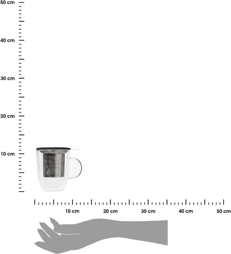 Atmosphera Puodelis su arbatos virimo aparatu, stiklinis, 300 ml