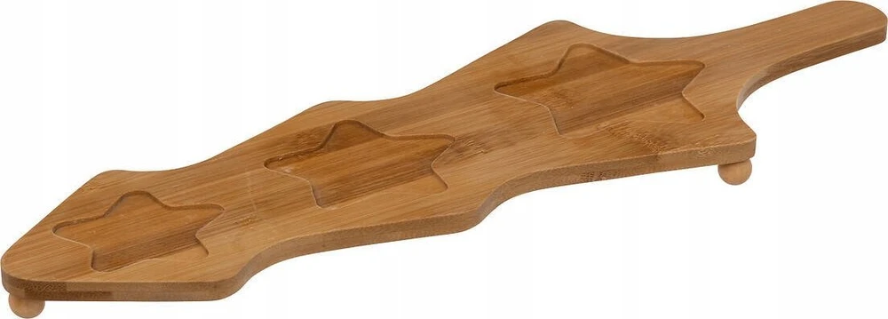 Nezatříděno Žvaigždės formos dubenėlių rinkinys, ant bambukinio stovo, 42 cm