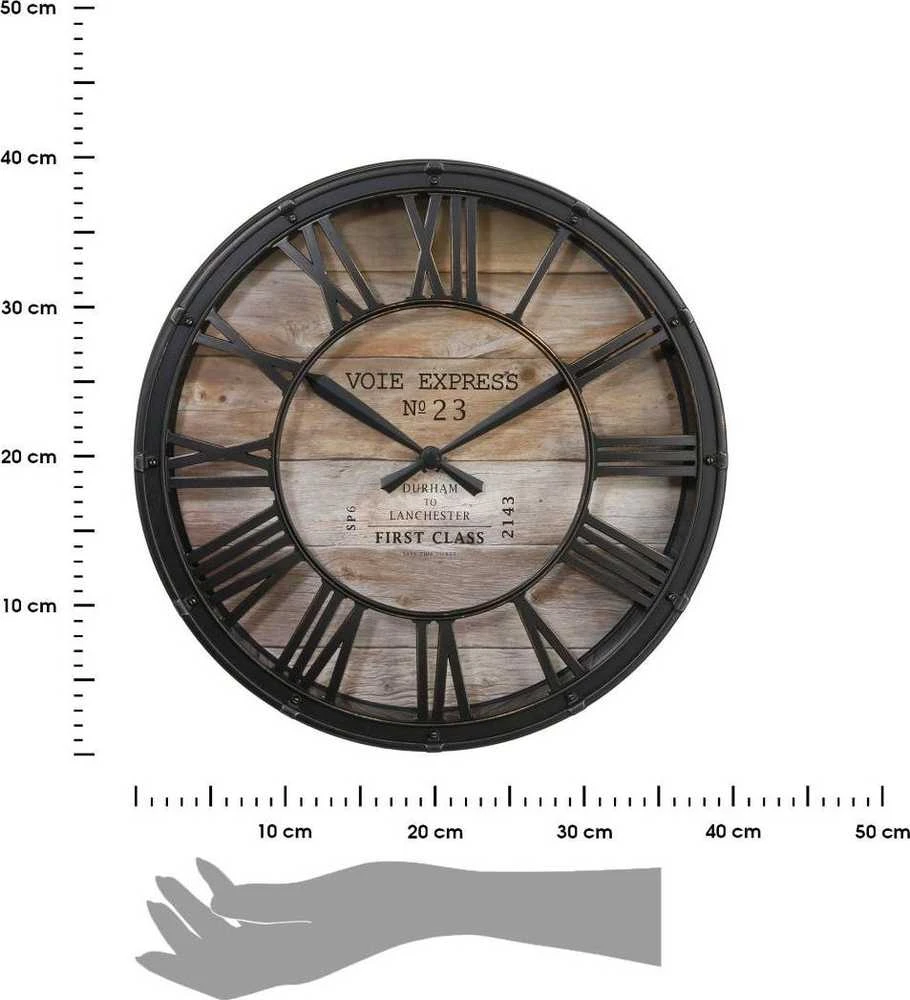 Atmosphera Vintage Vintažinio sieninio laikrodžio skersmuo 39 cm, rodyklė, apvalus, romėniški skaitmenys