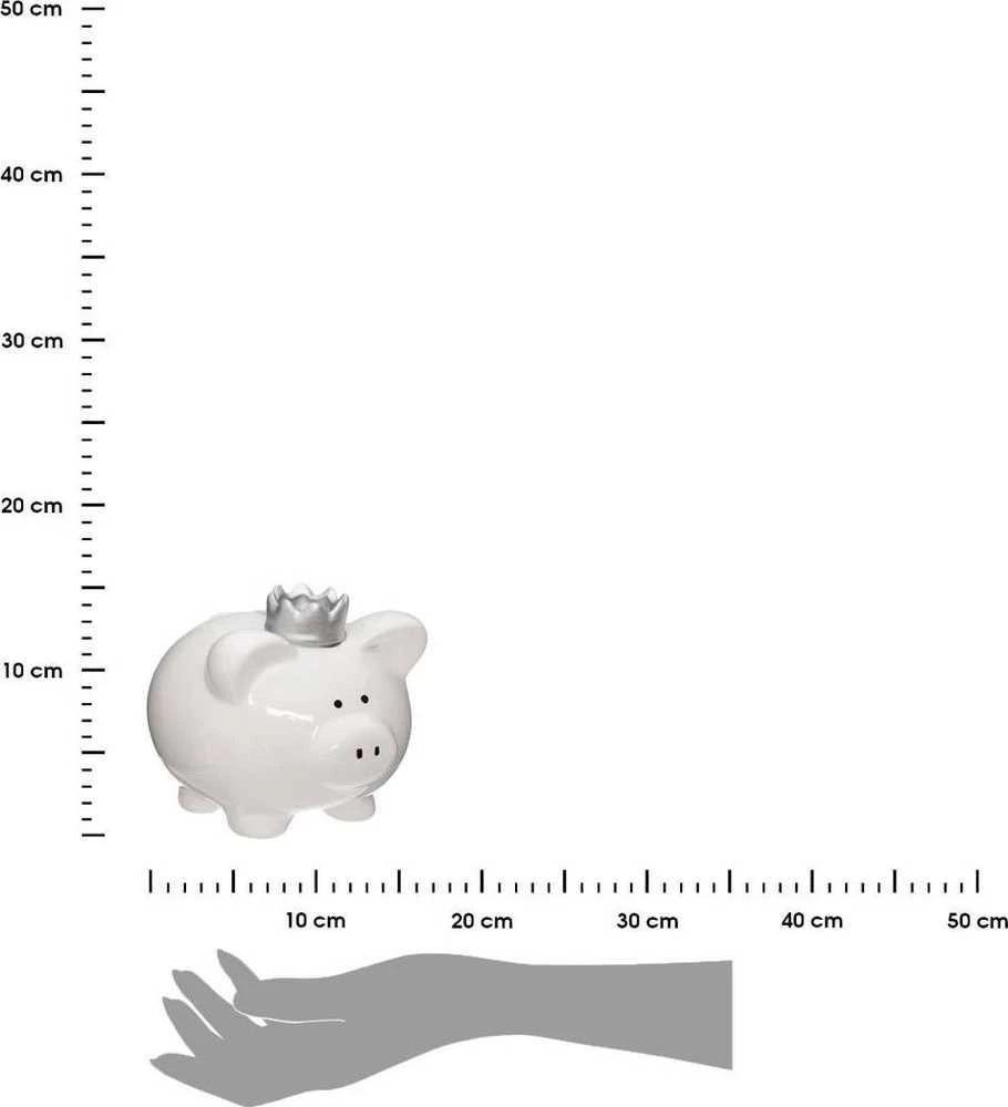 Atmosphera Piggy Bank su kukurūzais, balta spalva
