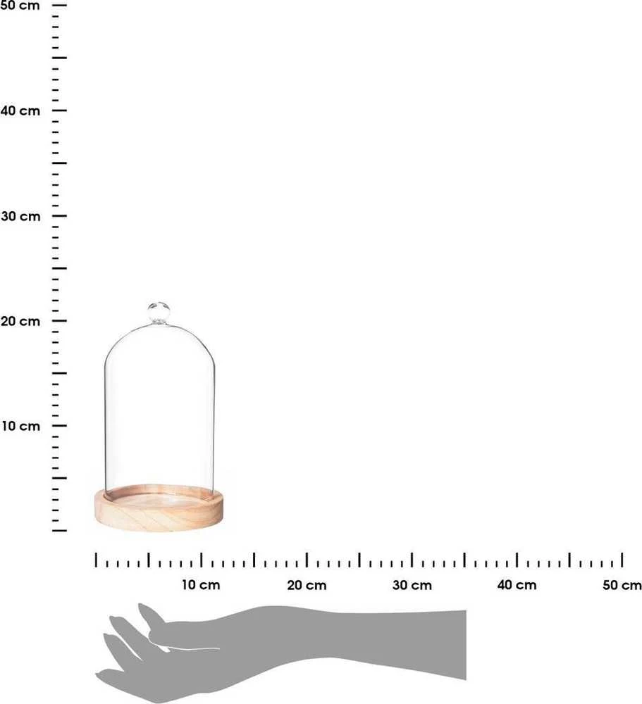 Atmosphera Stiklinis kupolas ant medinio pagrindo, Ø 11 cm