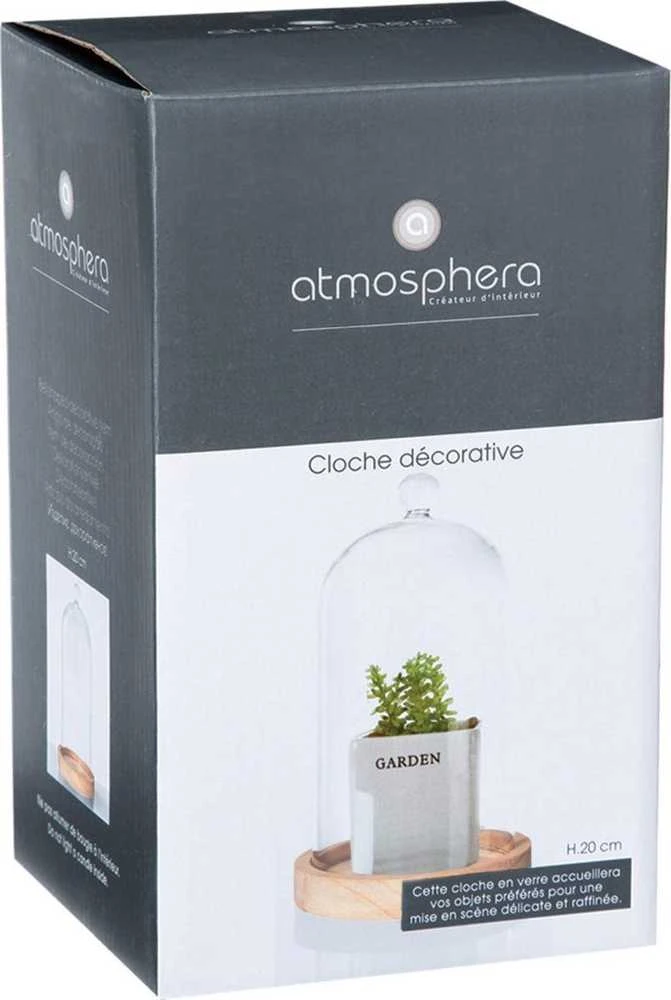 Atmosphera Stiklinis kupolas ant medinio pagrindo, Ø 11 cm