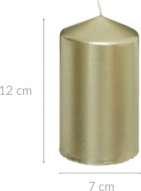 Atmosphera Cilindrinė žvakė, blizgi, 12 cm