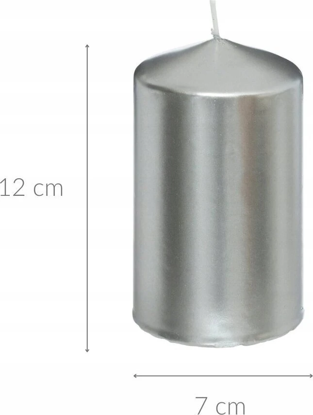 Atmosphera Cilindrinė žvakė, blizgi, 12 cm