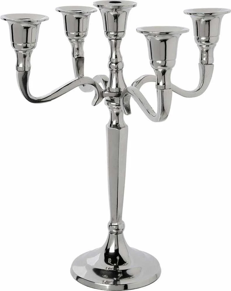 Atmosphera Metalinė žvakidė sidabrinė, 22 cm