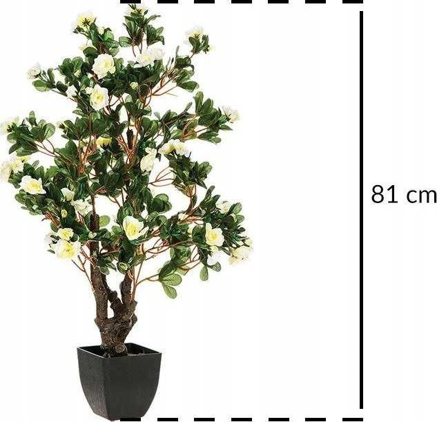 Atmosphera Artificial plant AZALIA, baltos spalvos, 81 cm